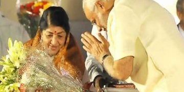 Pm Modi With Lata mangeshkar